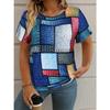 New Summer Women's 3d Pattern Printing Women's T-shirt Round Neck Short-sleeved Street Casual Daily Basic Top