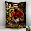 Gobelenas Cristiano Ronaldo Manchester United 7 Raudonas Retro Auksinis Futbolo Legenda Plakatas Futbolo Gerbėjui Namų Dekoras