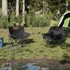 VidaXL Camping Chair with Pocket Foldable Set of 2 Black, Folding Camping Chair, Folding Outdoor Chair, Chair of 366548