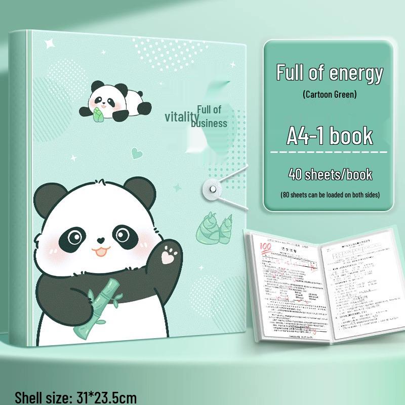 A4 Multi-Layer Transparent Document Folder with Loose-Leaf Inserts for Students