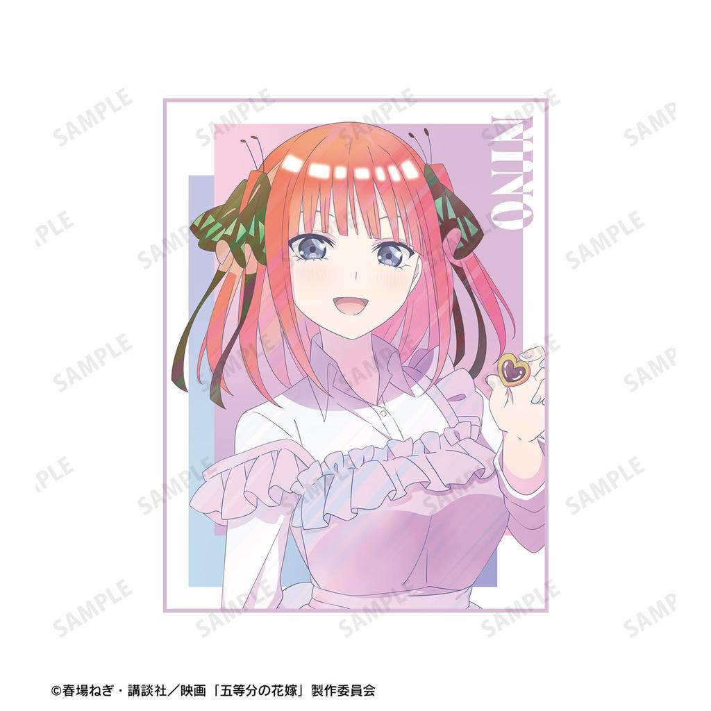 The Quintessential Quintuplets" Movie Original Illustration: Nino Nakano Uniform Apron Ver. Ani Art Clear Label Back Print Zip Hoodie, Women's Size M
