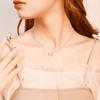 Girls' Heart Butterfly Necklace Korean Style Light Luxury Temperament Inlaid Zircon Necklace Niche Design Sense Clavicle Chain