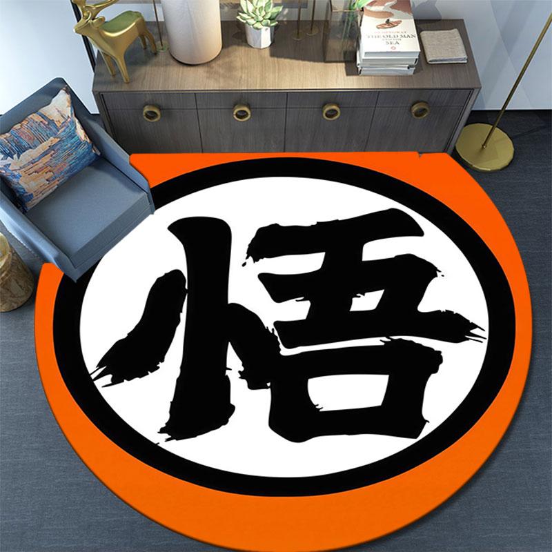 Goku pattern round rug,Carpet Rug for Living Room Bedroom Playroom ,Non-slip Floor Mat,Holiday Gifts and Birthday Gifts.