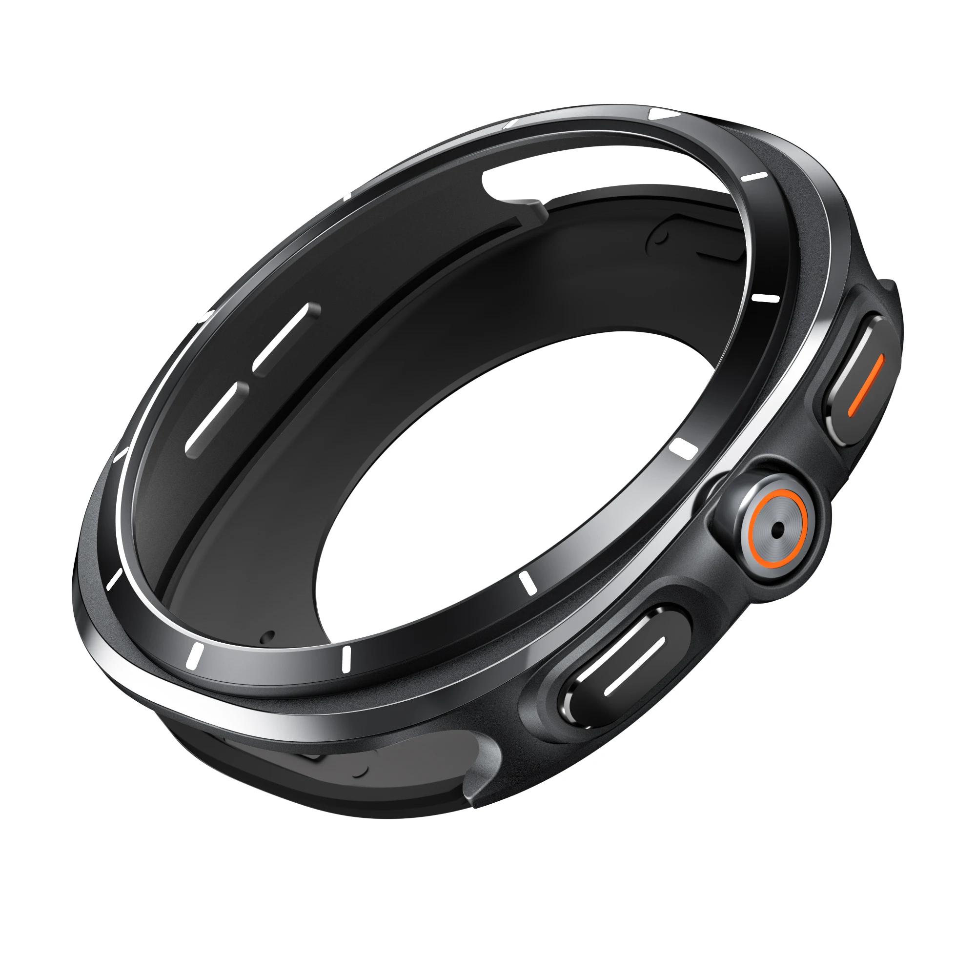 

Aluminium Alloy Protective Case For Samsung Galaxy Watch8 40 44mm Cover for Galaxy Watch Ultra 47mm Screen Protector Accessories Watch Ultra 2025 чорний білий колір