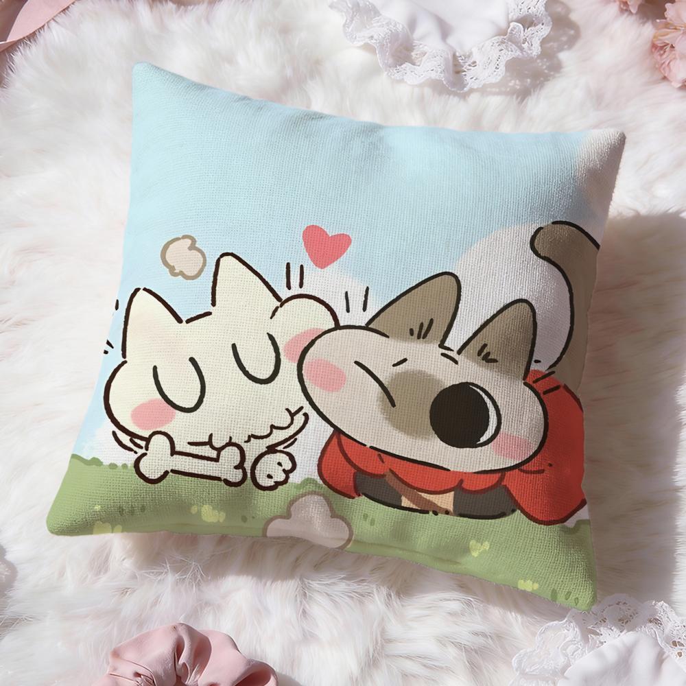 Cute A-AzukisanS Cushion Cover Premium Comfort Reversible Pillow Cove -Two in One Design for Any Room & Car Interior