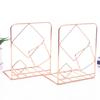 1 Pair Iron Love Shaped Book Stand Study Accessories Book Storage Rack Holder Bookends For Office Home School Organizer Supplies