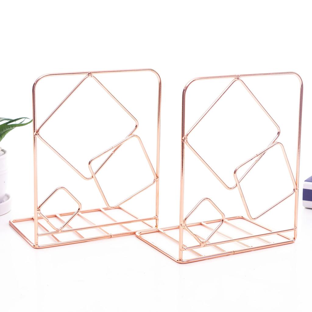1 Pair Iron Love Shaped Book Stand Study Accessories Book Storage Rack Holder Bookends For Office Home School Organizer Supplies