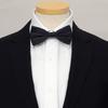 [Ojie] Bow Tie, 100% Silk, Solid Color, Formal, Wedding, Reception, Ceremonial Occasions, Party, Tuxedo, Black
