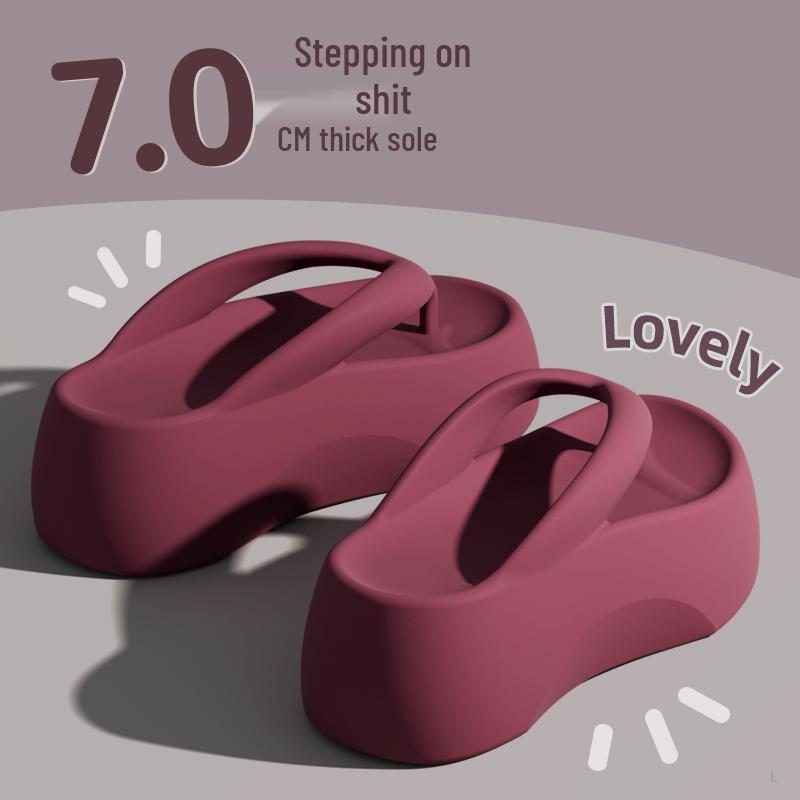 

Жіночі шльопанці на високій платформі з підбором 7,0 см - Модні літні пляжні сандалі 38