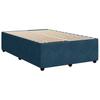 Box Spring Bed with Mattress Blue 120 x 190 cm Velvet