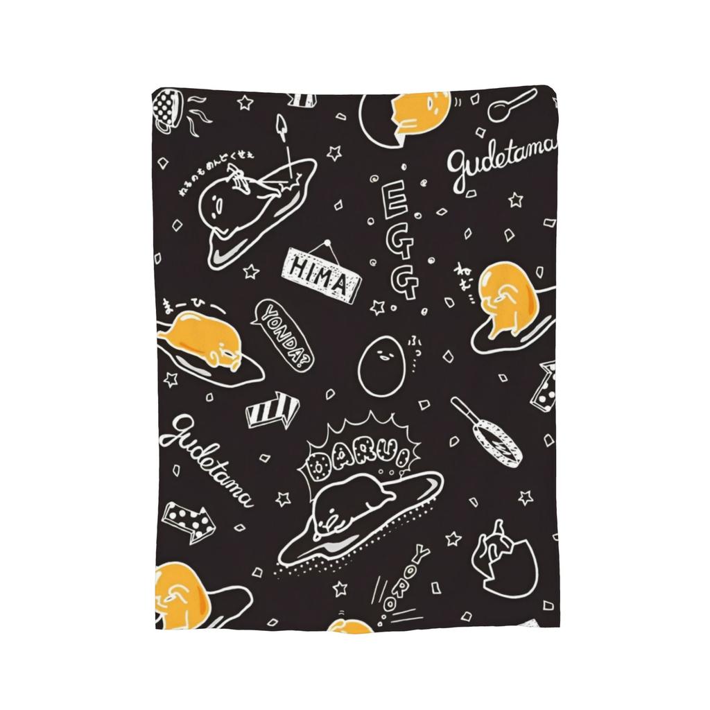 Gudetama Uovo Pigro Coperta Cartone Animato Coperta Plaid in Flanella Estiva per Aria Condizionata Personalizzata Ultra-Morbida Calda Copriletto,