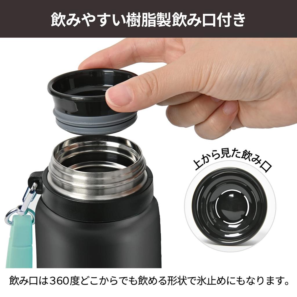 Peacock Thermos Industry Peacock Water Heat Cold Vacuum Insulated Ice Stop Wide Compatible with Sports Comes with Sports Matte Clear MC (The-peacock)