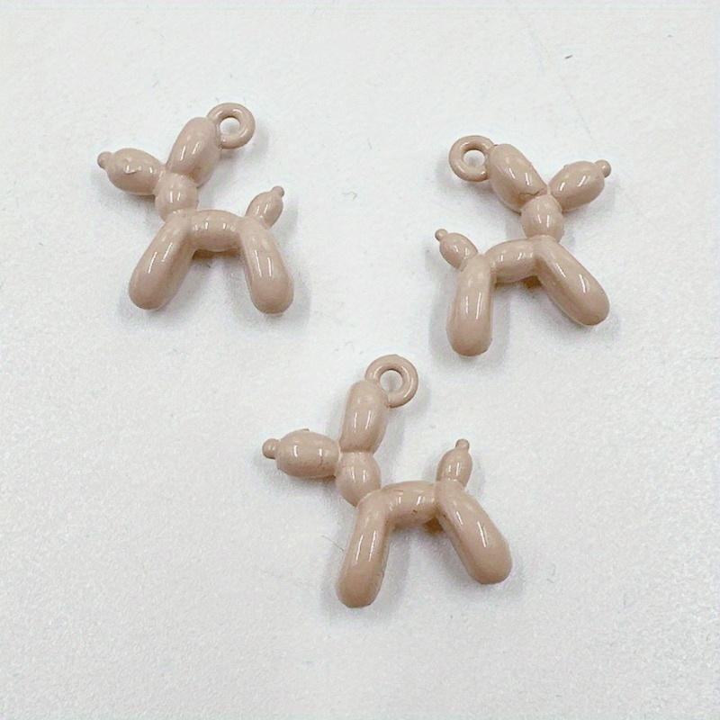 20pcs New Candy Color Cartoon Balloon Dog Pendant Women Beads Short Chain Choker Necklaces Collar Trendy Cute Puppy Jewelry Gift