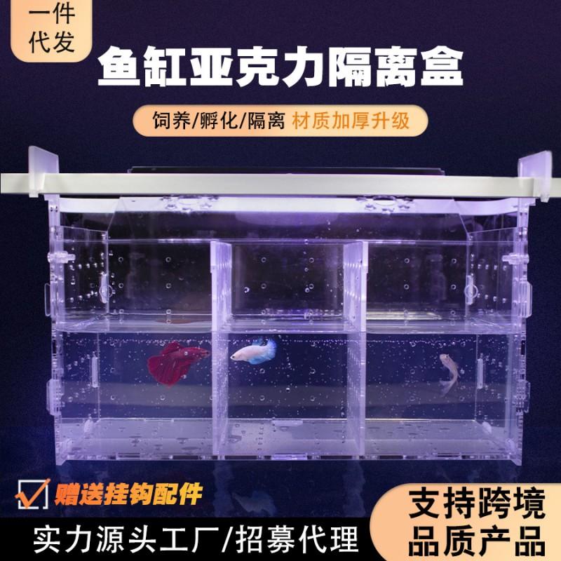 Acrylic Fish Breeding Isolation Box Turtle Cichlid Guppy Fry Hatchery Tank Divider With Suction Cup Hook