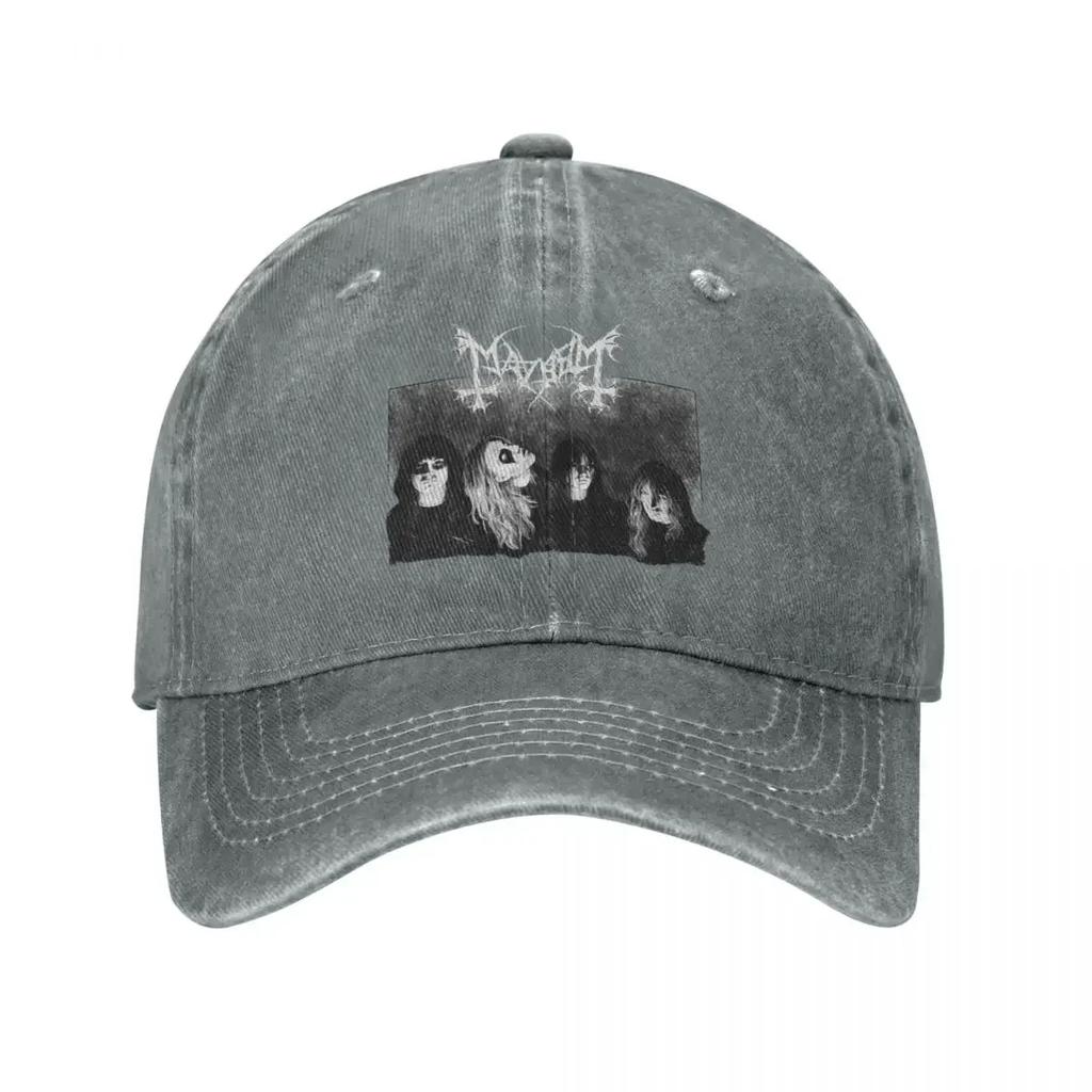 Mayhem Heavy Metal Baseball Cap Vintage Distressed Cotton Death Rock Sun Cap Unisex Outdoor Running Gollff Hats Cap