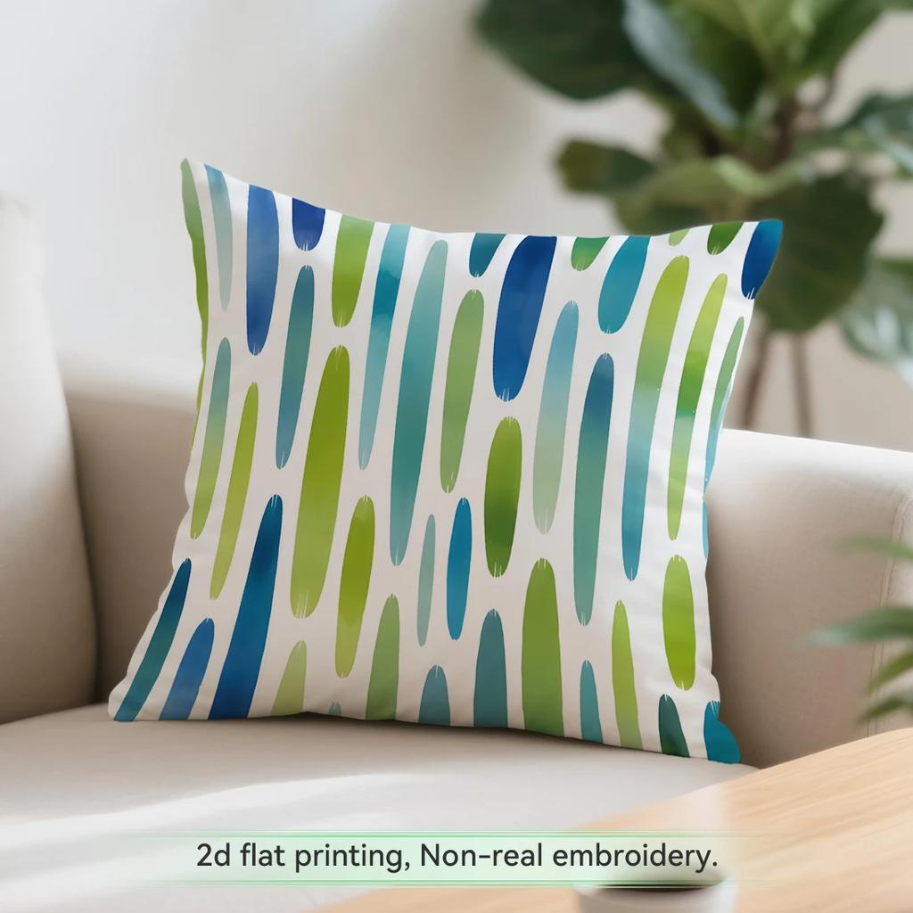 1pcs/4pcs Watercolor Abstract Geometry Cushions Pillowcase Polyester Cushion Cover Throw Pillow Pillowcover Home Car Sofa Decor