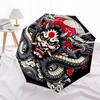 1pc Japanese Demon Mask with Dragons Umbrella with Plastic Handle,Suitable for All Seasons Home Travel Outdoor UmbrellaDD1058