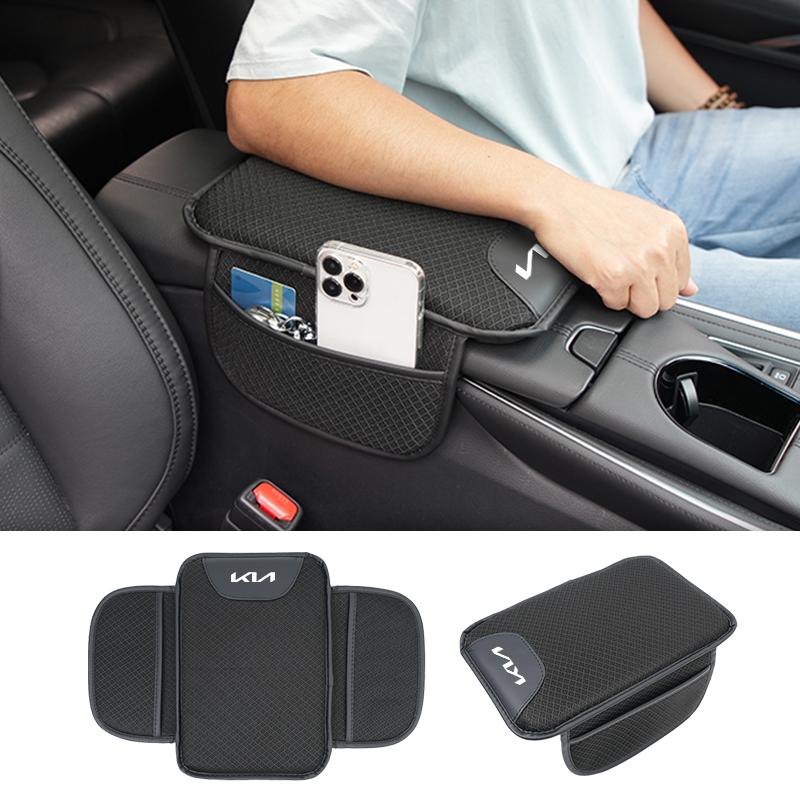 Auto-Armlehnenbox Polster Konsolenschutz Ellenbogenstütze Aufbewahrungspolster für KIA Sportage Rio Ceed Niro Soul Stonic Picanto Sorento