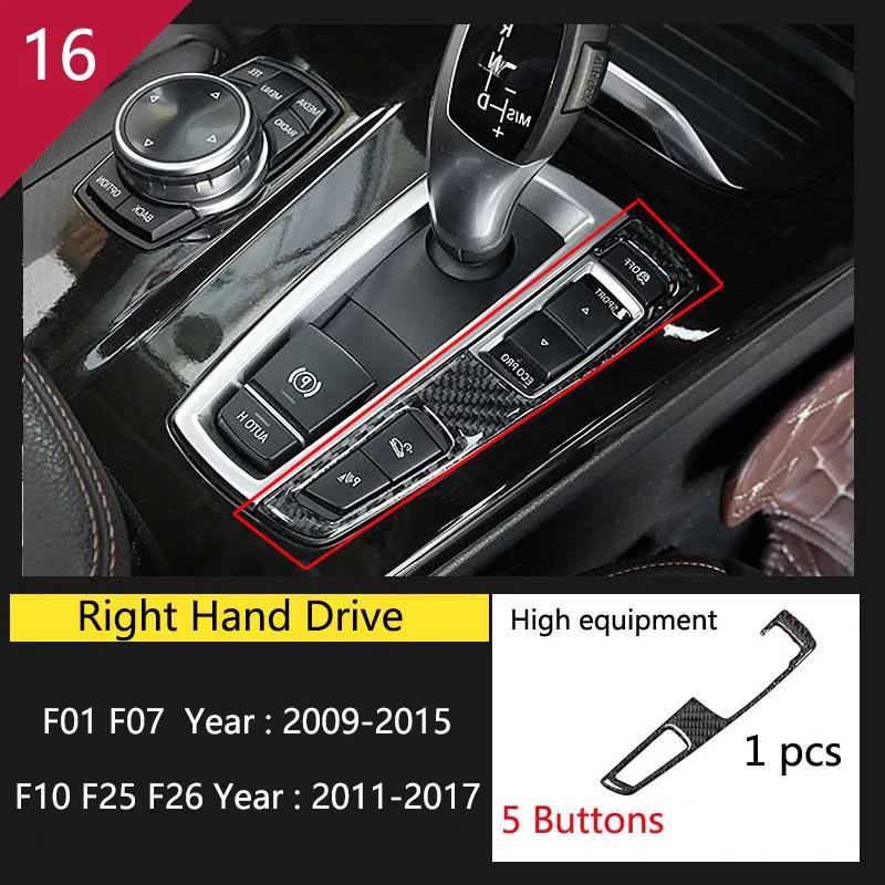 For BMW 5 7 Series X3 X4 F01 F10 F25 F26 Car Styling Gear Shift Panel Multimedia Buttons Handrest Cover Sticker Trim Accessories