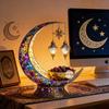 Lanterna Elegante de Lua Crescente para Decorações de Ramadã e Eid para Celebração do Ramadã