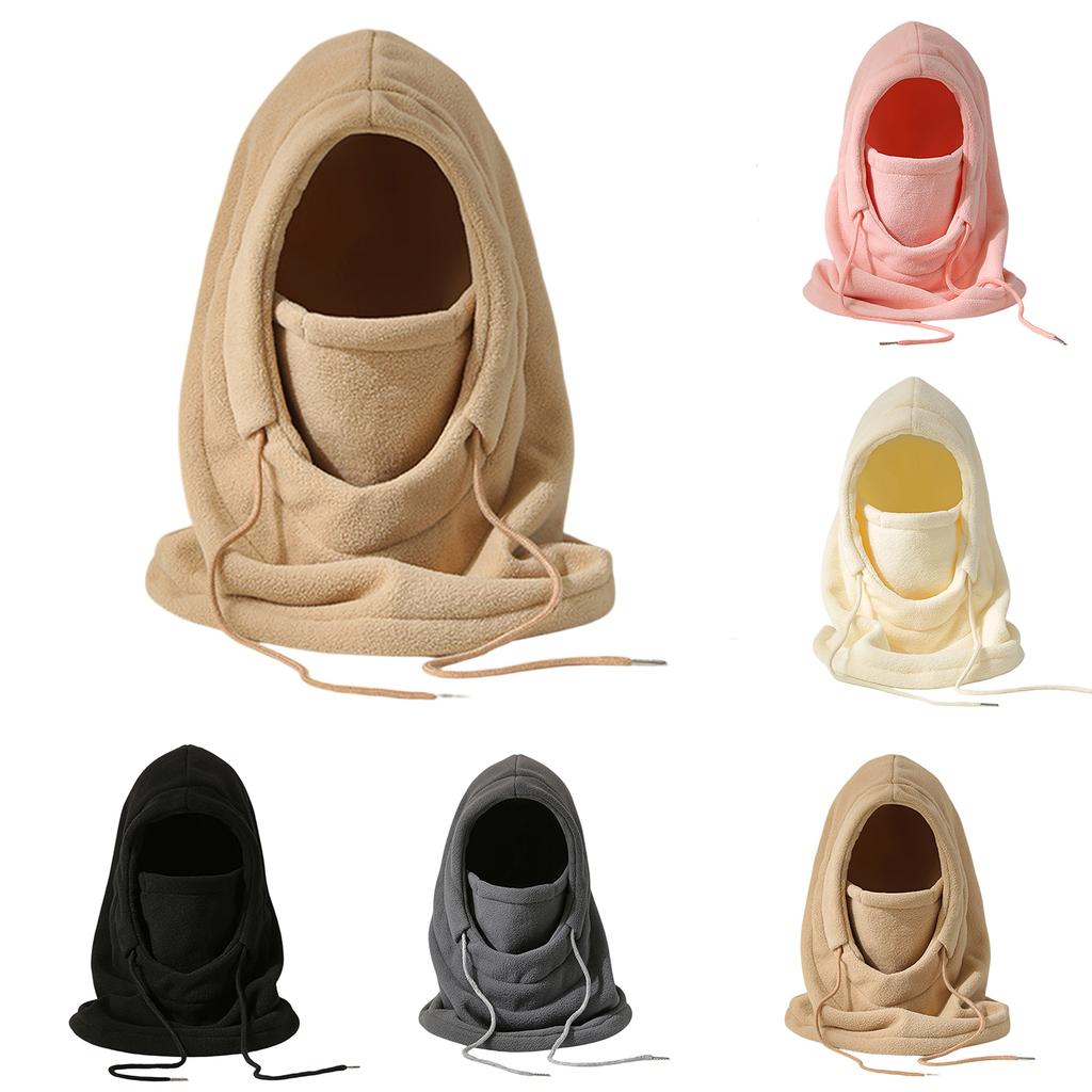 Ladies' Warm Face Mask, Cycling Ski Hat, Scarf Mask, Integrated Windproof And Cold Proof, With Thick Velvet Insulation Head Cover
