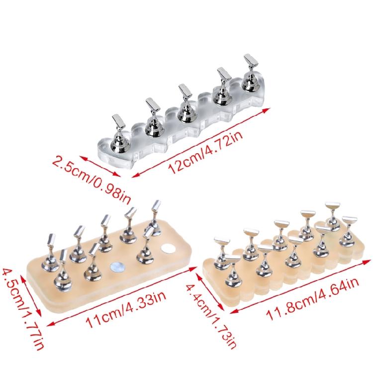 Acrylic Nails Art Practice Stand Magnetic Holder for Nail Tips Exercise Home Use