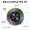 Waterproof Shower Speaker with Suction Cup/RGB Light Bluetooth-Compatible 5.2 Wireless Speaker for Bathroom Party Travel Outdoor