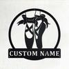 Metal Sign Ballerina Silhouette Custom Home Decor Door Plate Outdoor Kitchen Wall Art Gift