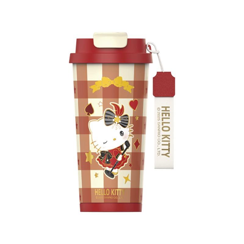

Stainless Steel Insulated Cup Sanrio Cute Hello Kitty Kuromi Thermos Bottle Coffee Cup with Straws Double Drink Cup Holiday Gift 520ML