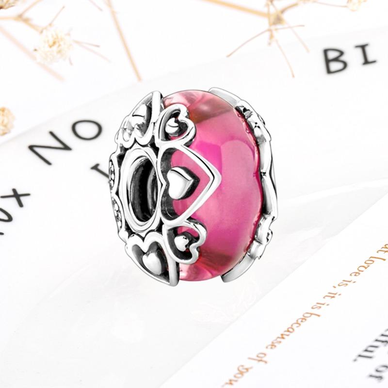 Neue Feine Murano Glas Serie Anhänger Rosa Rot Schwarz Grün Weiß Blau Perle Passend Original Armband Zubehör DIY Damenschmuck Geschenk