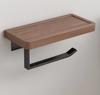 HeMu-Black Walnut Paper Towel Rack, Bathroom Shelf, Toilet Paper Rack, Roll Paper Rack, Wall Hanging Wood