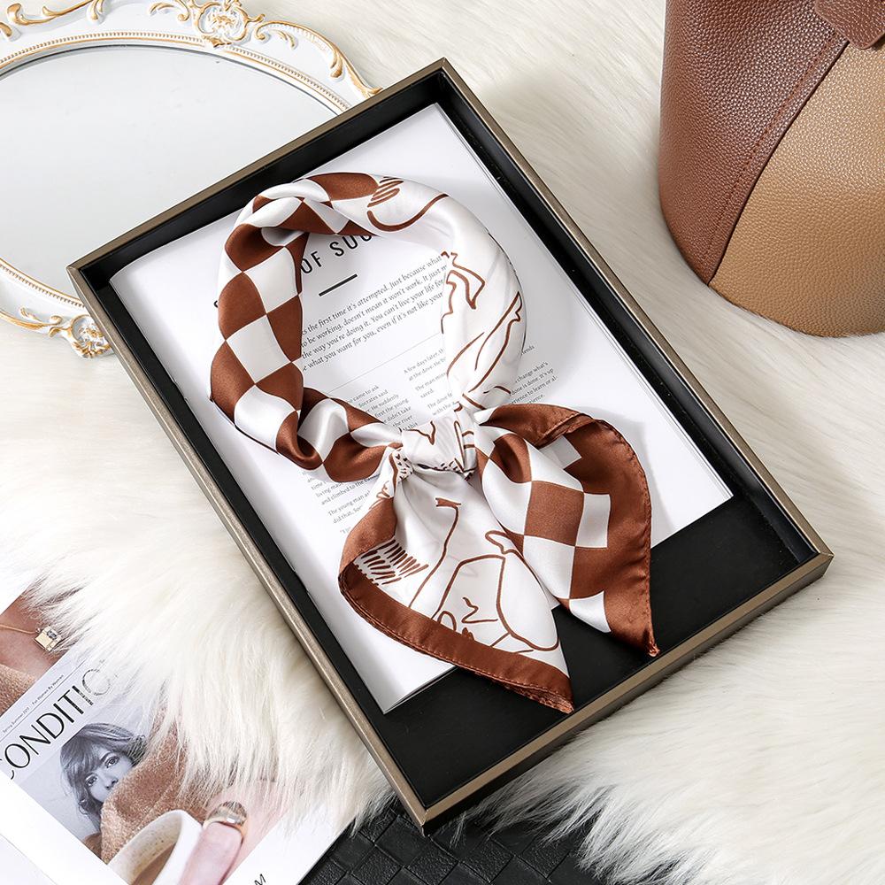 

70*70 см роскошные аксессуары напечатанный квадратный шарф женский платок повязка на голову шейный платок хиджаб женская повязка на голову фуляр сумка лента 70*70cm