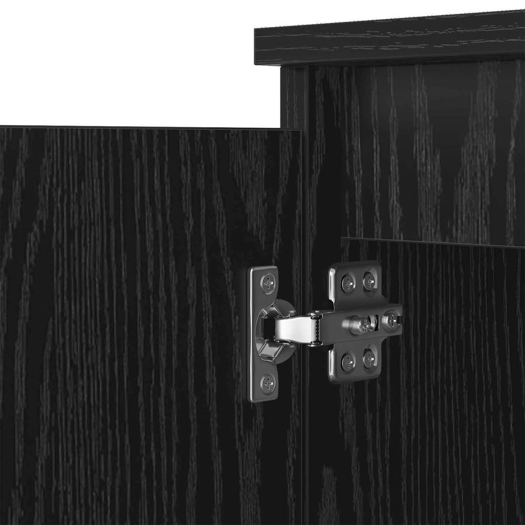 Sideboard in Black Oak Look 60 x 35 x 70 cm Particleboard