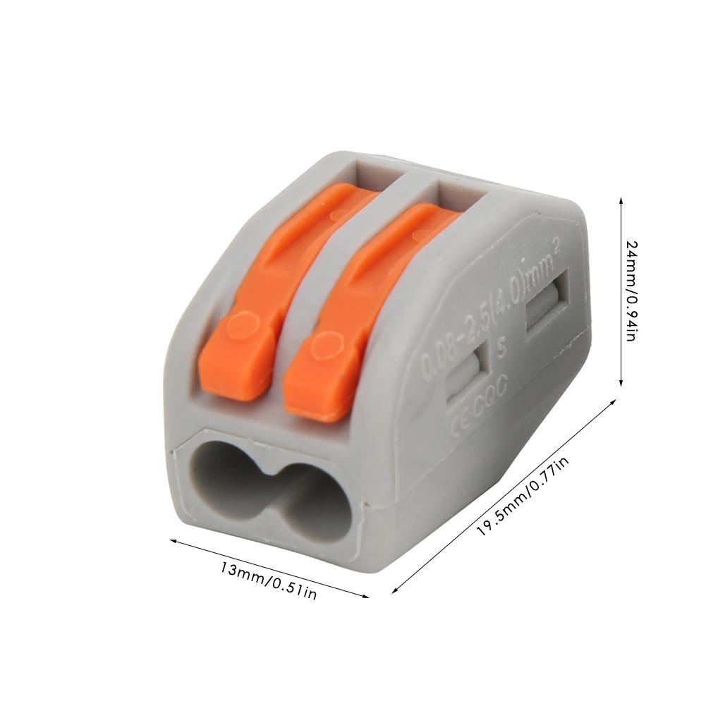 20 Stück PCT212 Verbinder Federklemmenblock 2-Wege Kabelverbinder