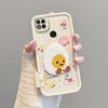 KEYSION Cartoon Cute Plush Embroidery Case for Redmi 10A 9A 9C with Lanyard Silicone Shockproof Phone Cover for Xiaomi Redmi 9C 10A 9A