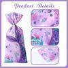 Purple Mermaid Paper Gift Bags Candy Boxes Kids 1st Mermaid Theme Birthday Party Decoration Girl Baby Shower Decoration