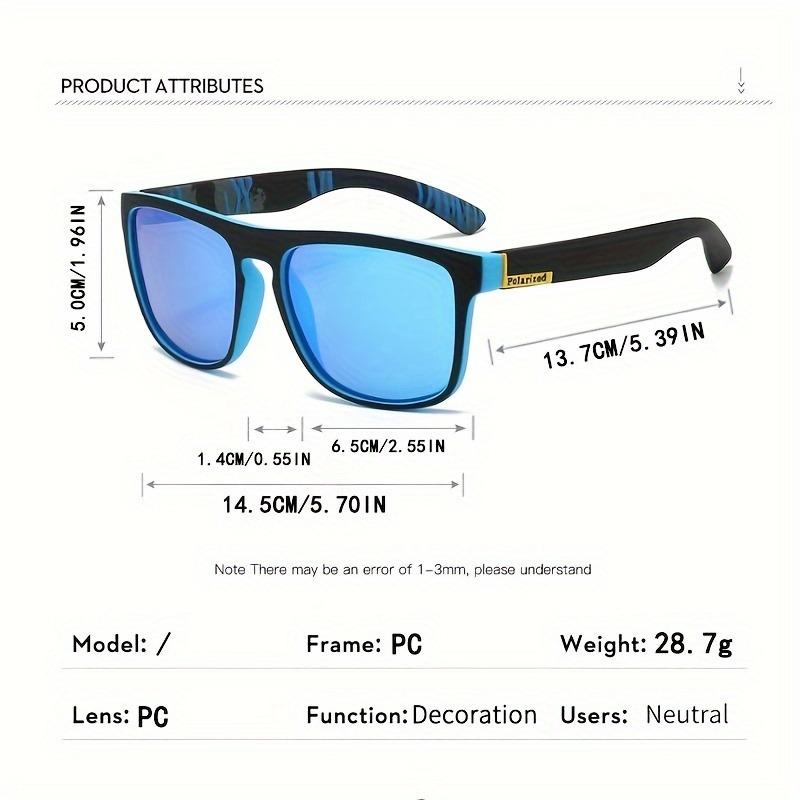 12-Piece Unisex Square Polarized Fashion Sunglasses Lightweight and Durable Frame Outdoor Sports Sunglasses Bulk Pack