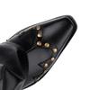 Fashion Metal Rivet Belt Buckle Western Cowboy Knee High Boots Fashion Square Headed Knight Boots Shiny Cool Spicy Girl Motorcycle Boots