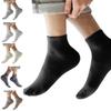Mens Athletic Basic Solid Color Cotton Crew Socks Moisture Wicking Running Elastic Cuff Short Tube Ankle Socks for Men