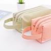 Borsa per cancelleria per bambini Astuccio portatile in tela Astuccio per materiale scolastico Borsa per la conservazione Astuccio a doppio strato Astuccio per studenti Astuccio carino