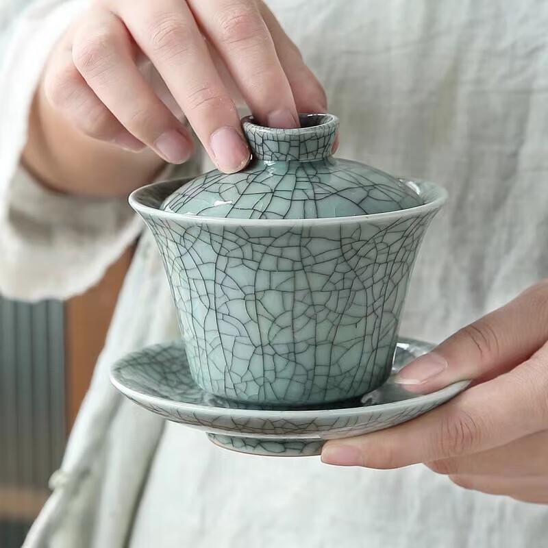Lu Feng Lai Ru Kiln Sky Blue Ruyi Ceramic Kung Fu Tea Set
