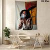 Abstract Guitarist Tapestry Urban Art Vibes Tapestry Background Cloth Fashion Print Home Decor Wall Covering Decoration Soft