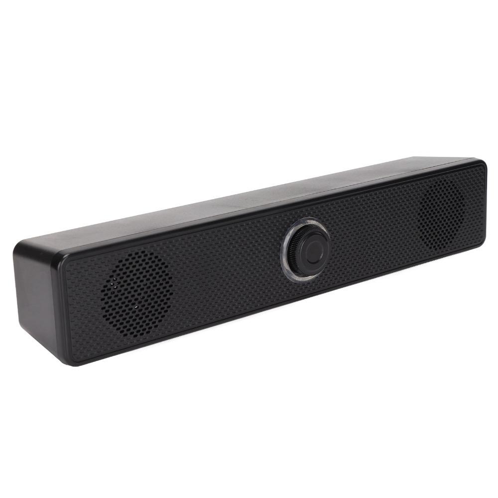 USB Powered Double Horns with Volume Control Soundbar Wired Connection  Music Listening