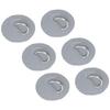 6 Pcs PVC D Ring Patch Elastic Rope Set Stainless Steel D Ring Patch Bungee Cord SetGray