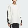 adidas Men's Casual Crew Neck Long Sleeve Striped T-Shirt - Han Jade White