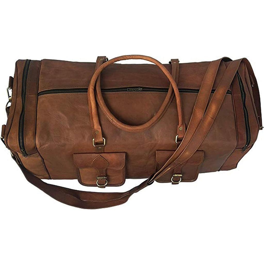 Cuero LEATHER DUFFEL WITH TOILETRY BAG TRVELLING COMPLETE COMBO WITH NICE TOILETRY AND GREAT DUFFEL