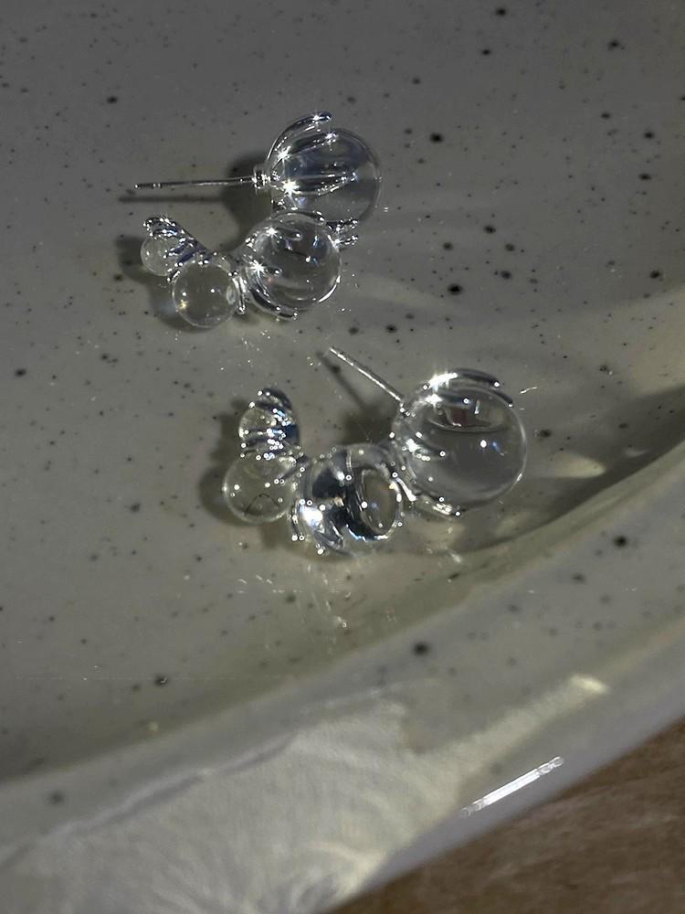 

Элегантные серьги из прозрачного бисера: Уникальный дизайн, стиль класса люкс, простота и мода для женщин pair