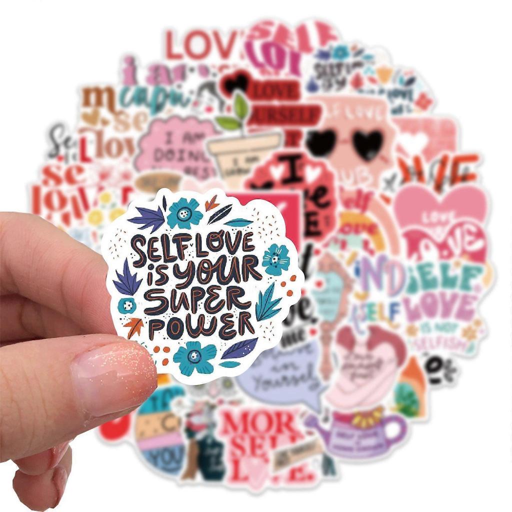 50 Pack Funny Vinyl Stickers, Personal Care Self Love Graffiti St