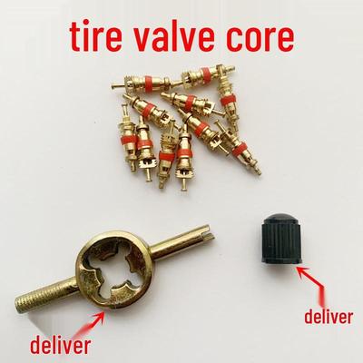 Universal Valve Core Wrench & Cap for Cars, Bikes, and Motorcycles