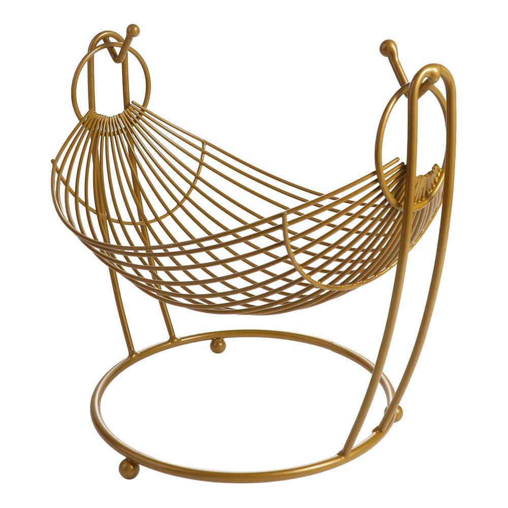 Hammock Shaped Fruit Vegetable Basket Iron Wire Display Tray Hollow Kitchen Accessories Snack